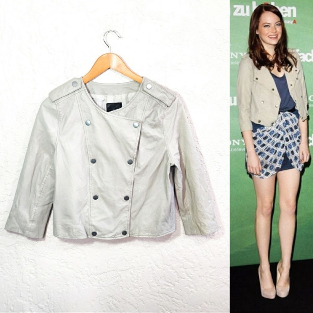 Joie womans lamb leather jacket medium silk lined BoxL